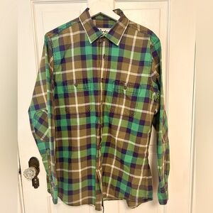 Boden Men’s Green Plaid Button Down Shirt